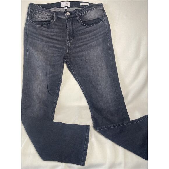 Frame Jeans Women’s Size 33 L'Homme Slim Black Denim Pants - Picture 2 of 6